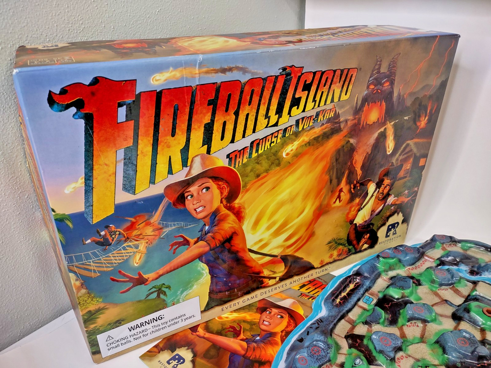 Fireball Island: The Curse of Vul-Kar Board Game, treasure trove,deluxe marbles