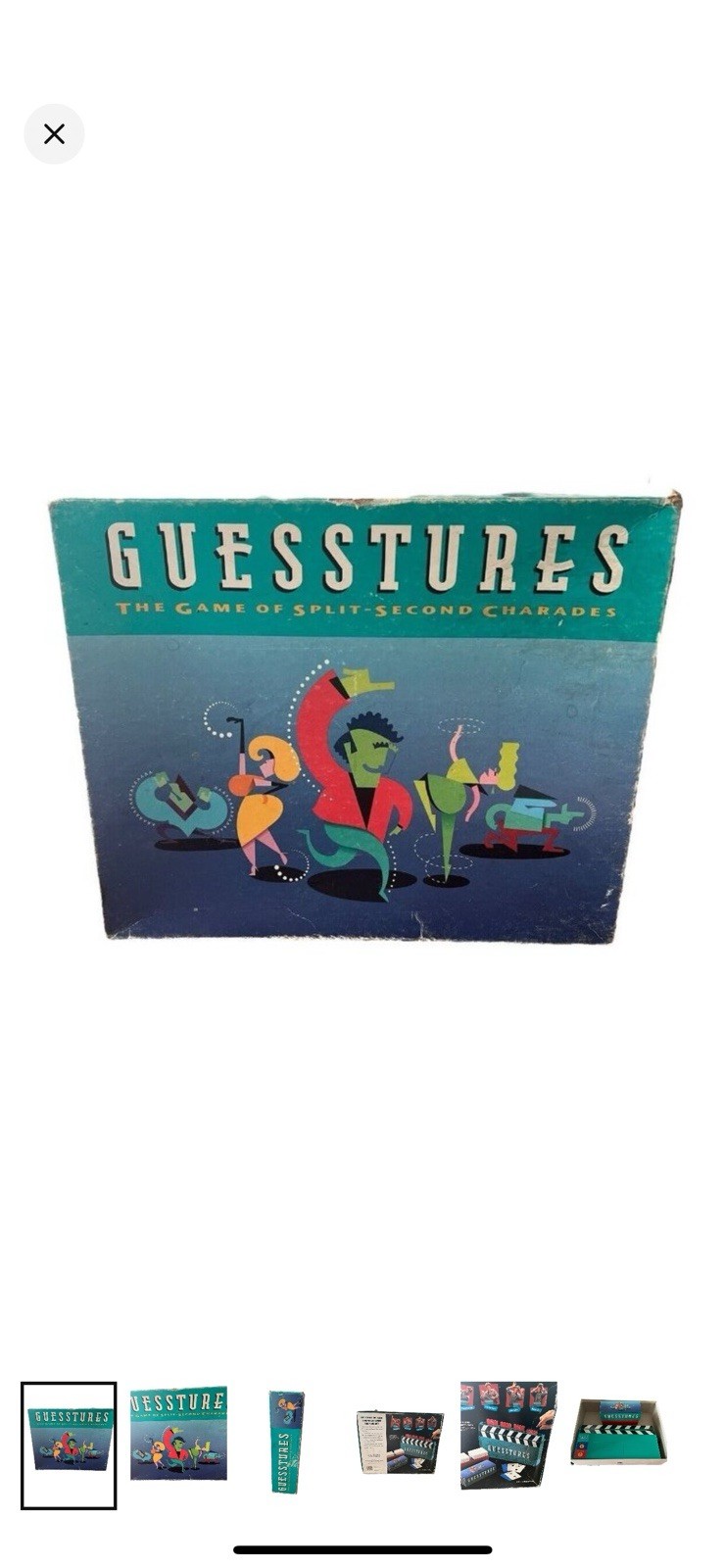 Vtg Guesstures 1990 Split Second Charades Party Game Milton Bradley Complete