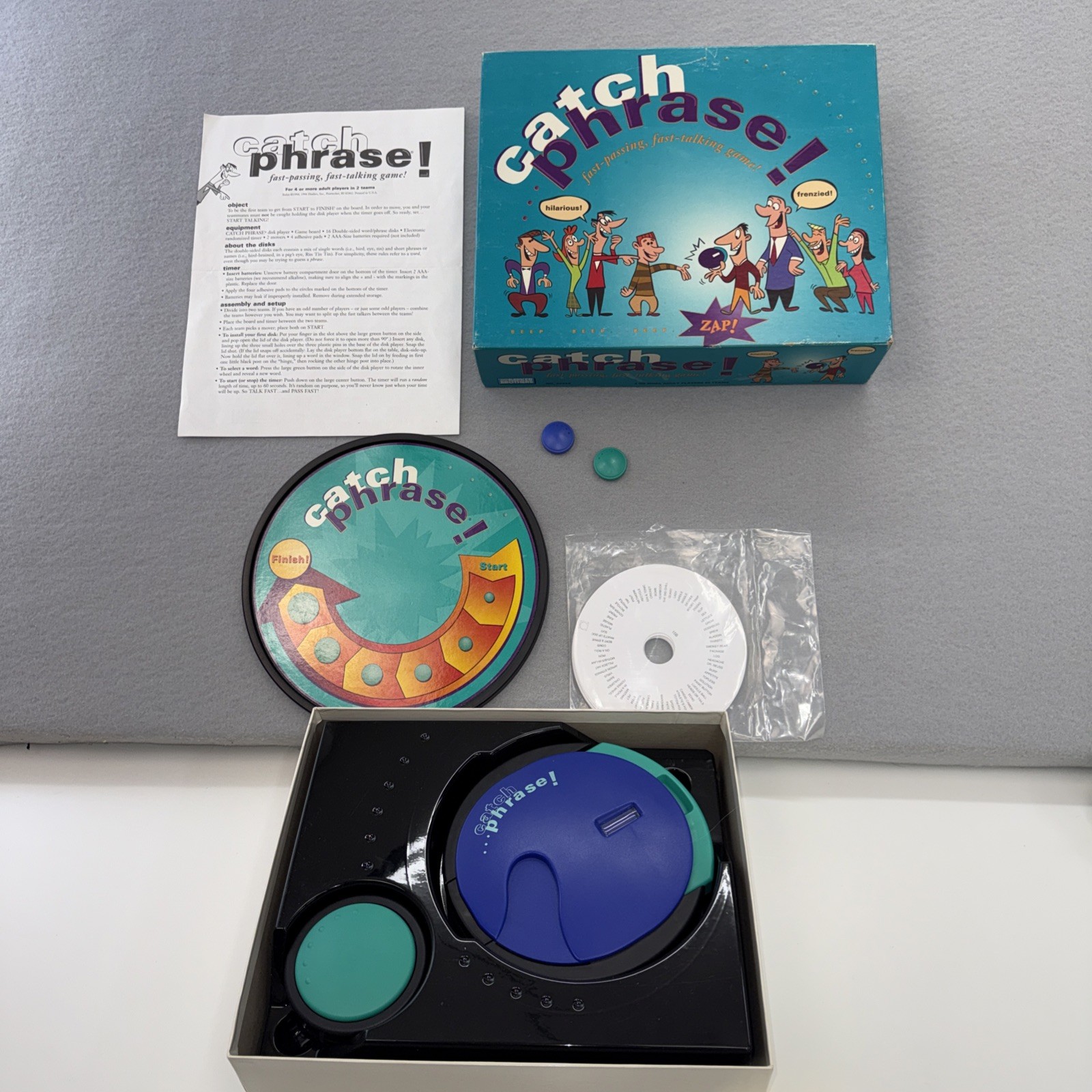 VINTAGE Catch Phrase Game COMPLETE WORKS Parker Brothers 1994 90s Words