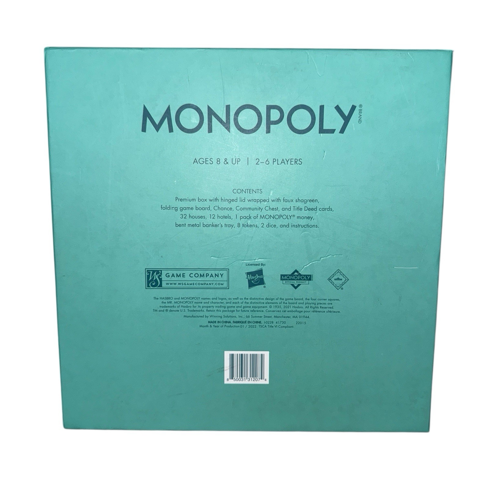 MONOPOLY DEL MAR SHAGREEN EDITION LUXURY BOARD GAME BRAND NEW