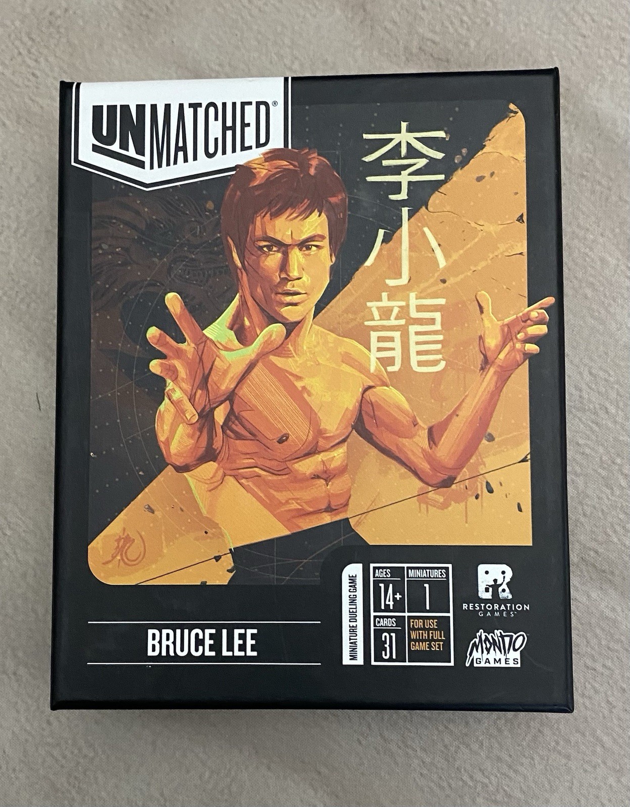 Unmatched Original Bruce Lee Board Game Expansion Mondo Games Rare Complete