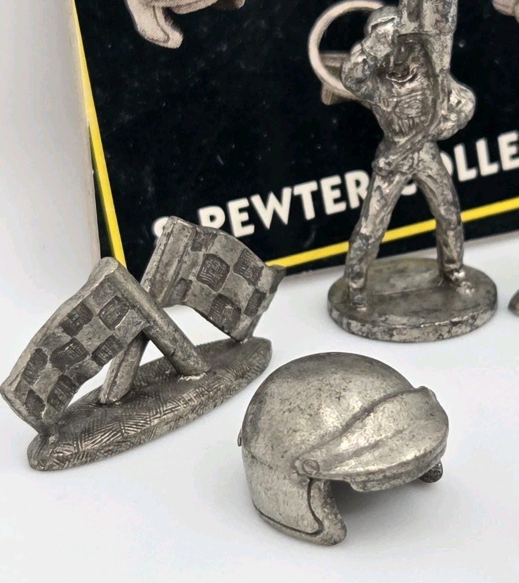 8 Pewter Tokens From NASCAR Monopoly Game 1997 Official Collector’s Edition