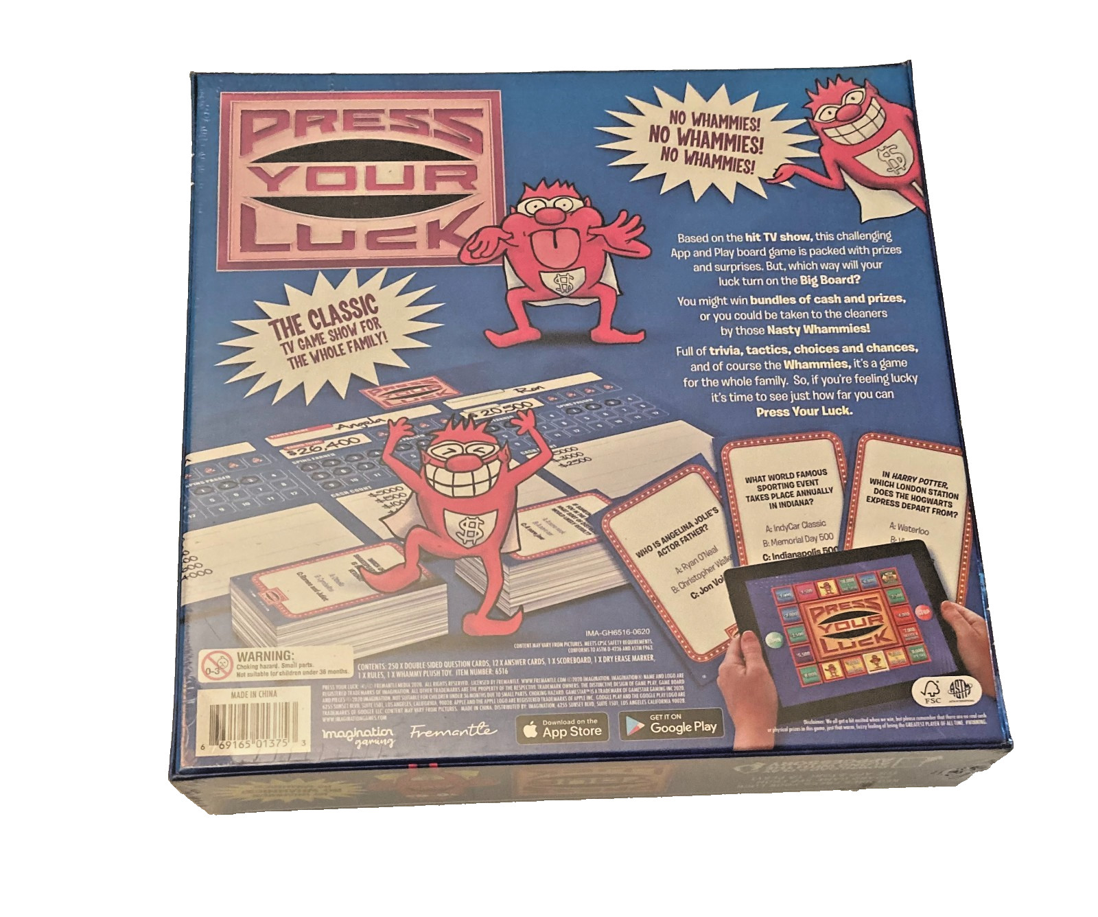 Press Your Luck Board Game with Plush Whammy