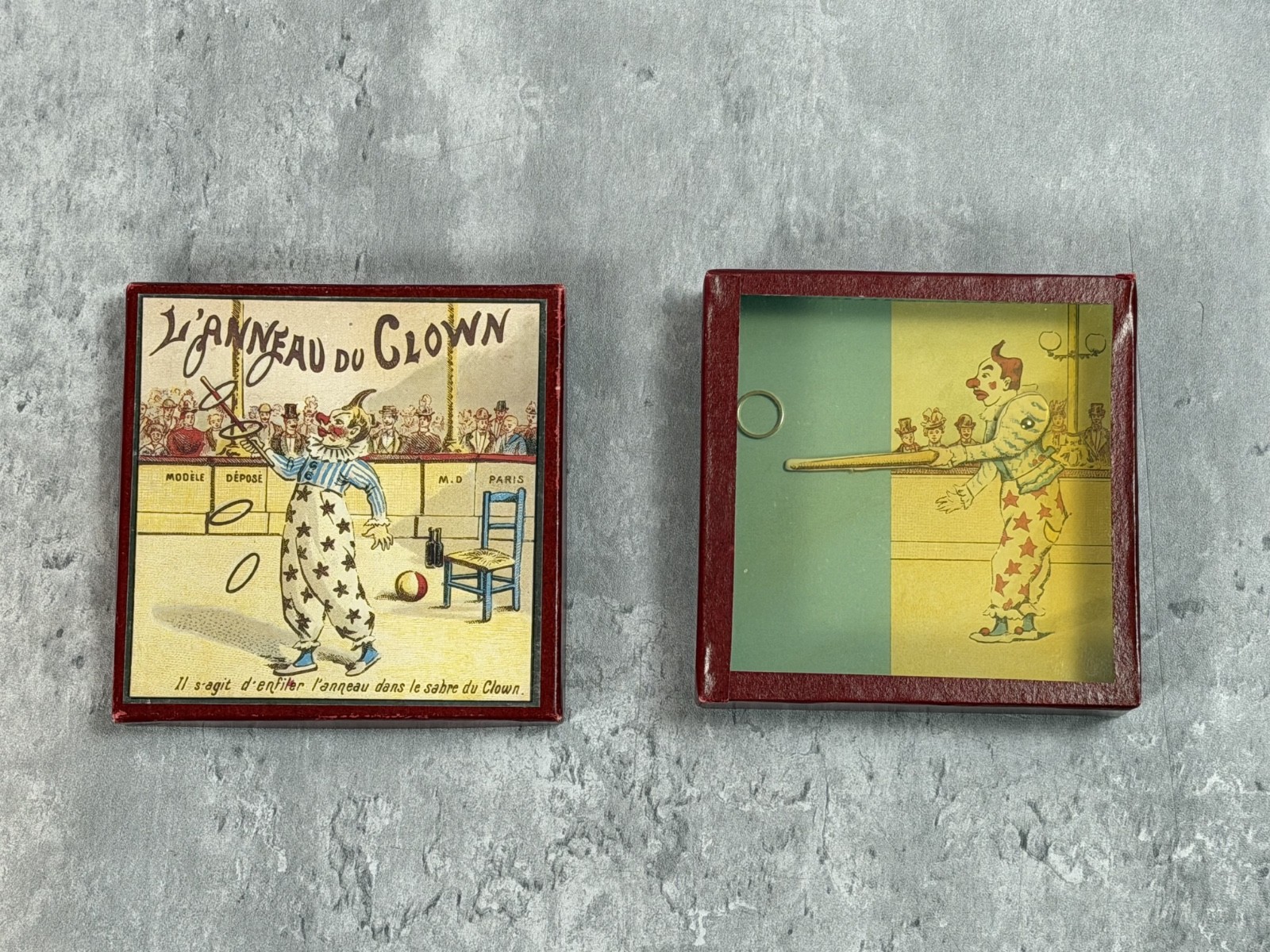 Franz Josef Holler Clown Dexterity Game Germany Vintage 1984 L’anneu Du Clown