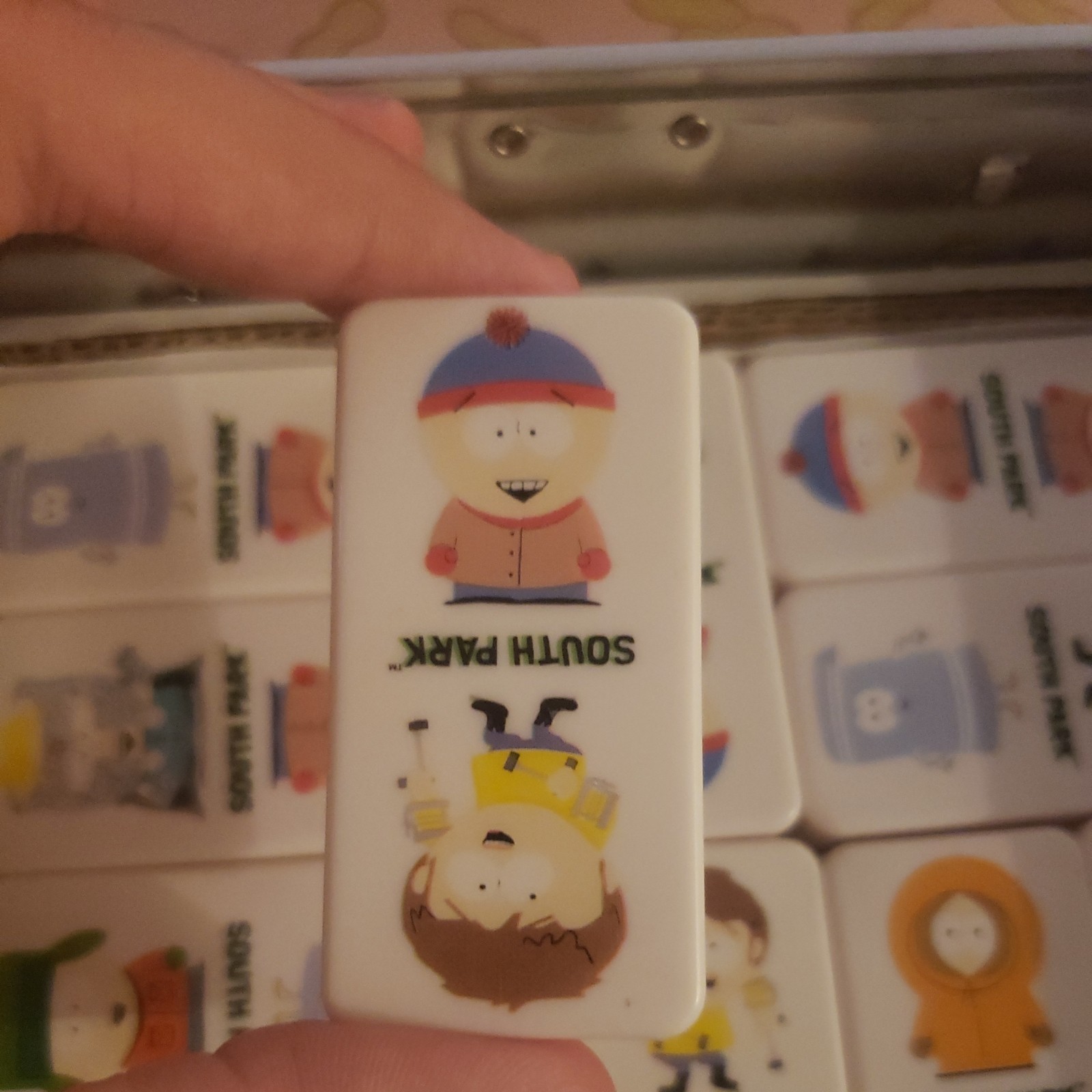 South Park Comedy Central Domino Game 28 Super-Sized Dominoes With Lunch Box Toy