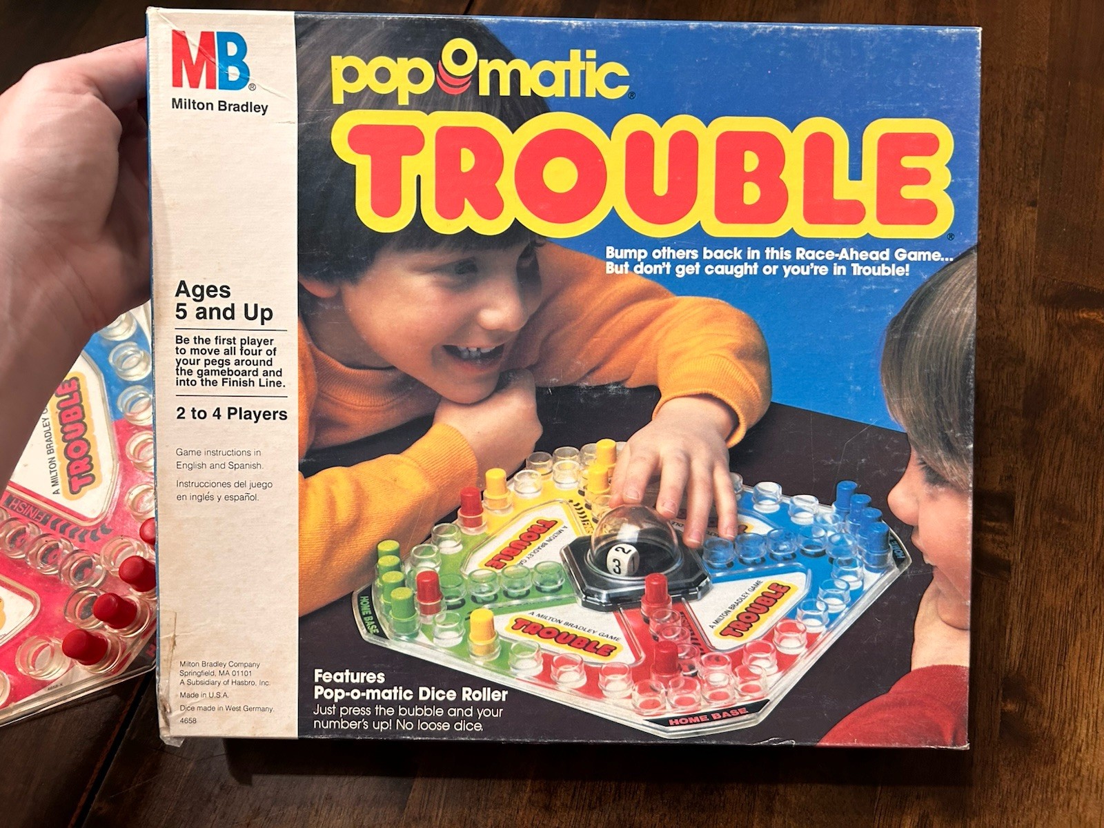 VINTAGE 1986 TROUBLE MILTON BRADLEY MB POP-O-MATIC BOARD GAME