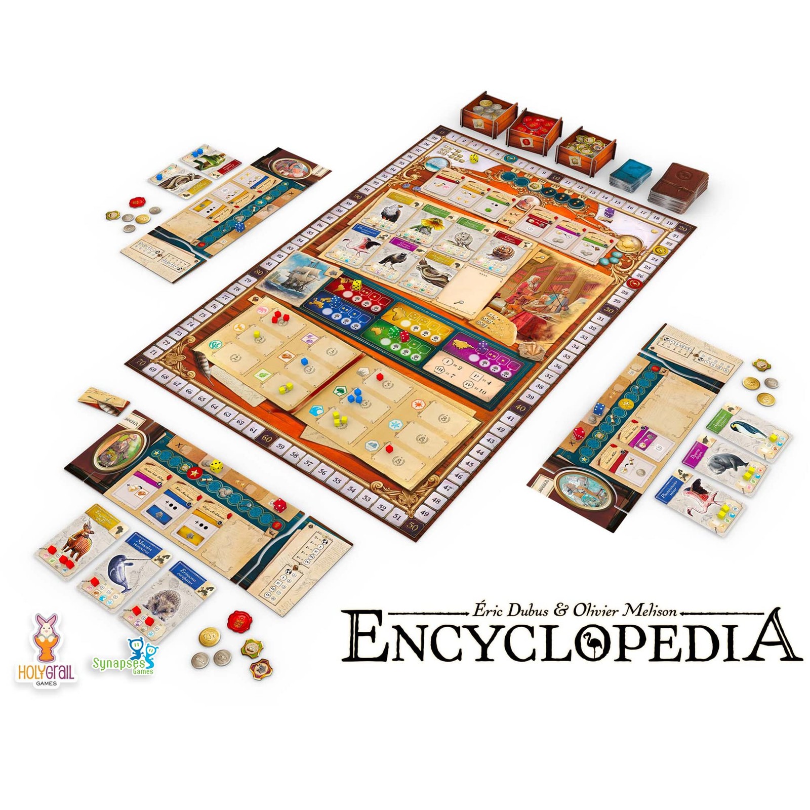 | Encyclopedia | Strategy Board Game | Dice and Worker Placement | 1 to 4 Pla…