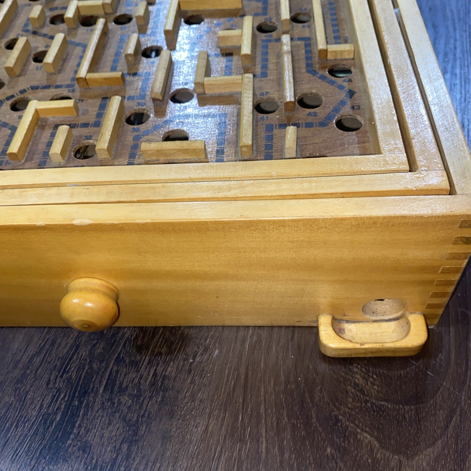 Labyrinth Wooden Maze Game with One Steel Marble, Puzzle Game 60 Holes