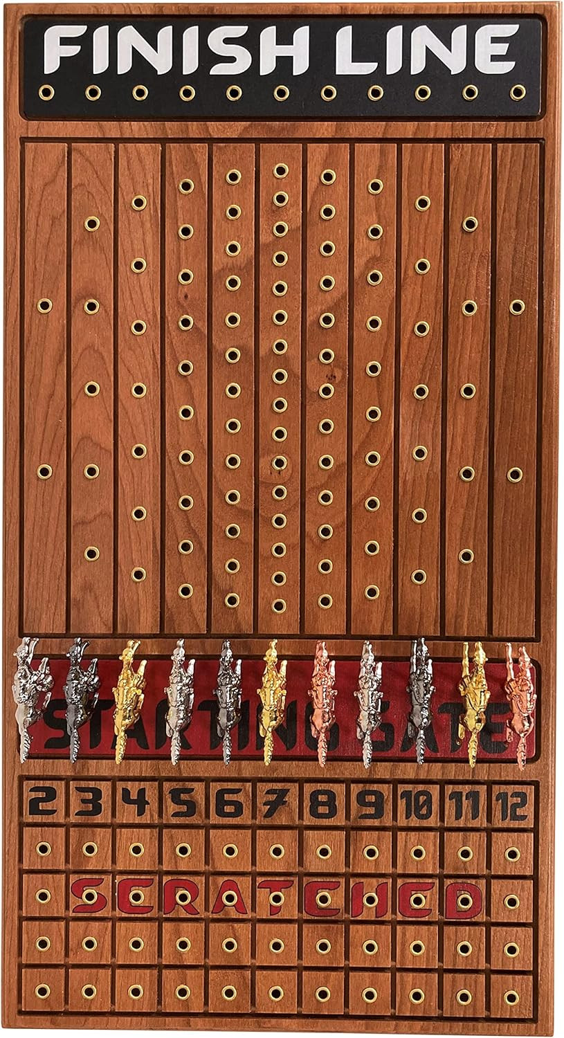 Horse Racing Game for Adults, Horse Race Board Game with 11 Luxurious Metal Hors