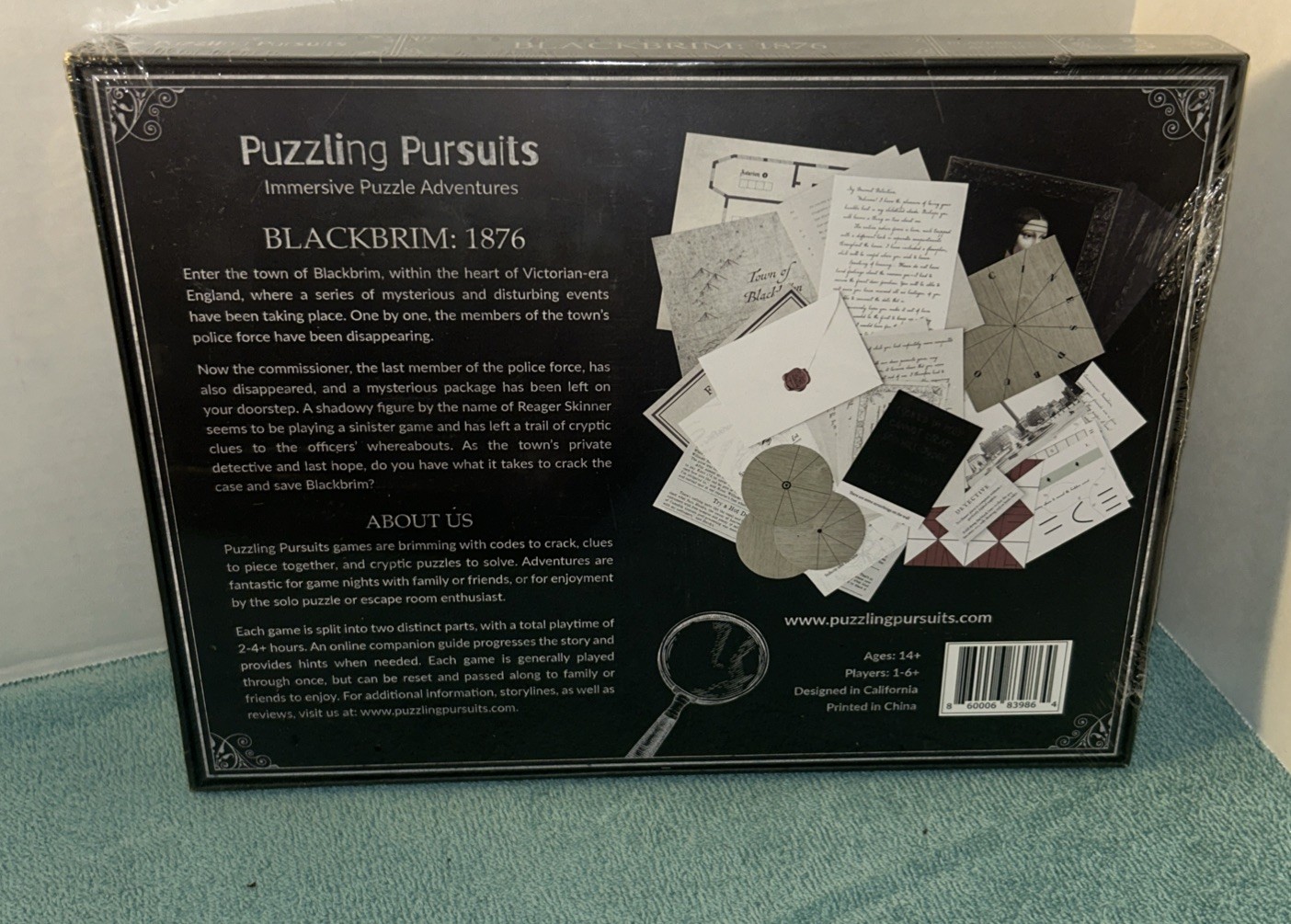 Blackbrim 1876 Immersive Puzzle Adventure Game Codes Clues NEW Puzzling Pursuits