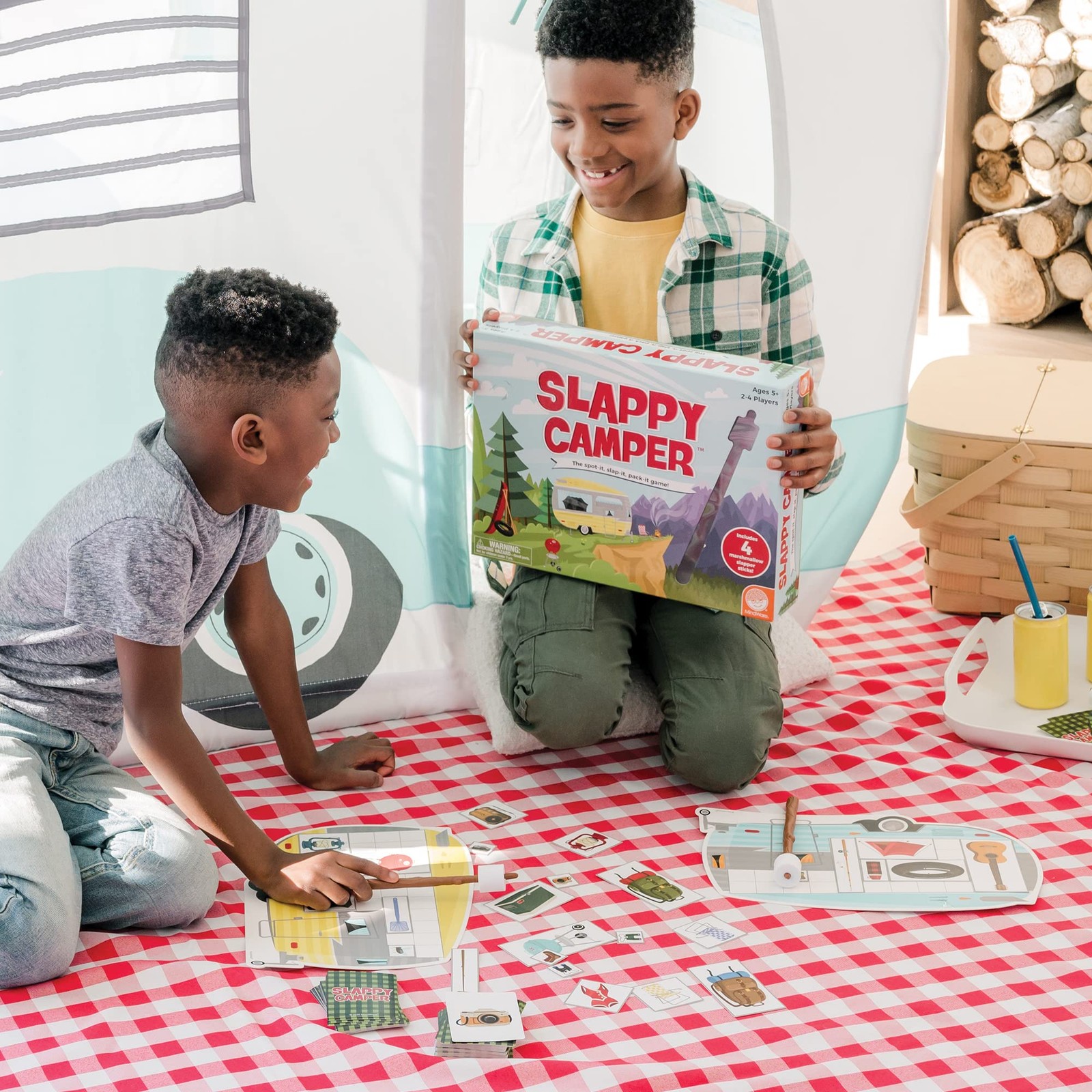 Fast Fun Camping Gear Board Game for Family Game Night Ages 5 and Up