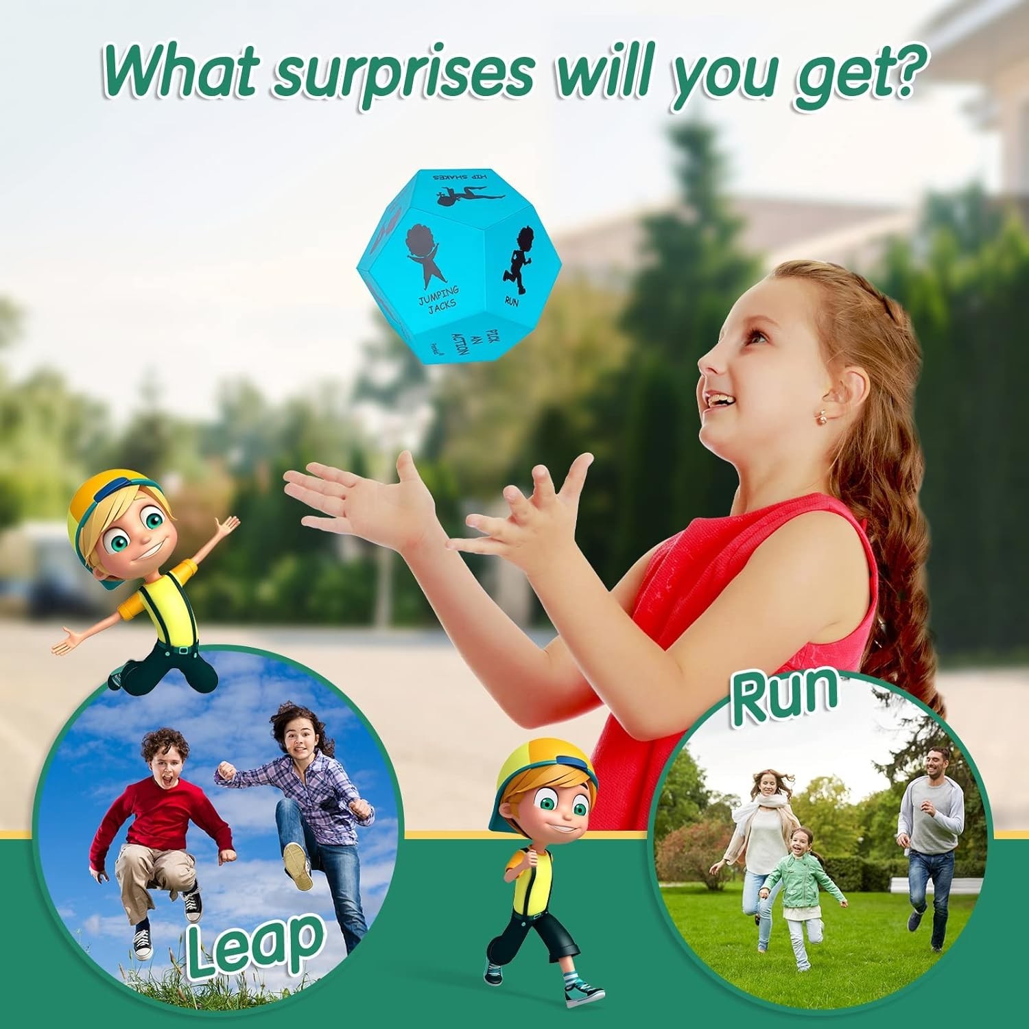 Premkid Kids Exercise Foam Dice Set for Indoor Outdoor Fun Learning Games