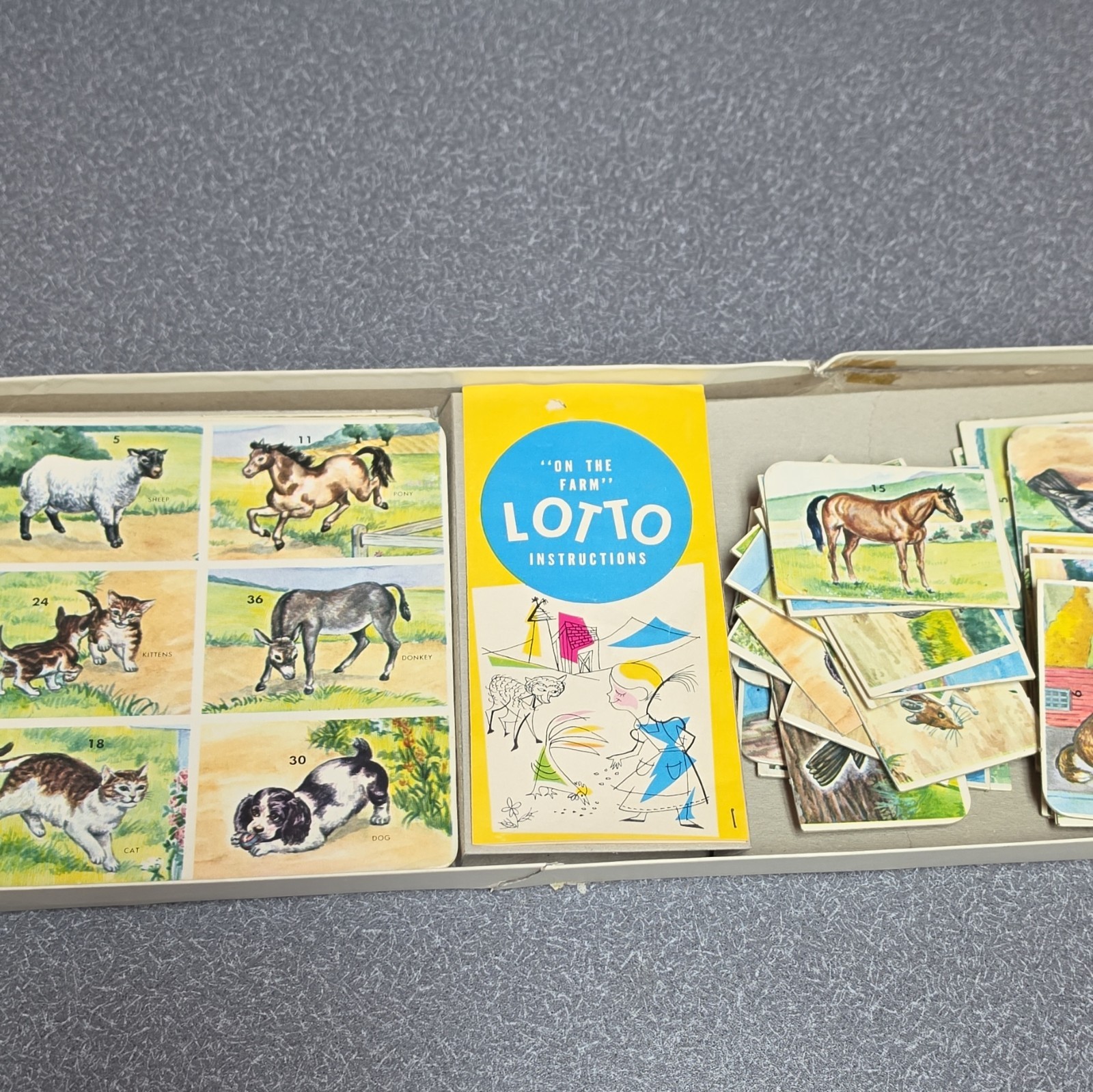 Gabriel On the Farm Lotto Children’s Game, Farm Theme, Ages 4-8, 1958 MPN 233