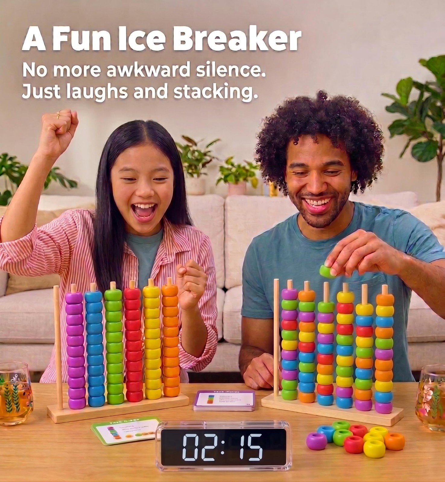 Wooden Giant Color Matching & Stacking Game – Fast-Paced Family Challenge Boa…