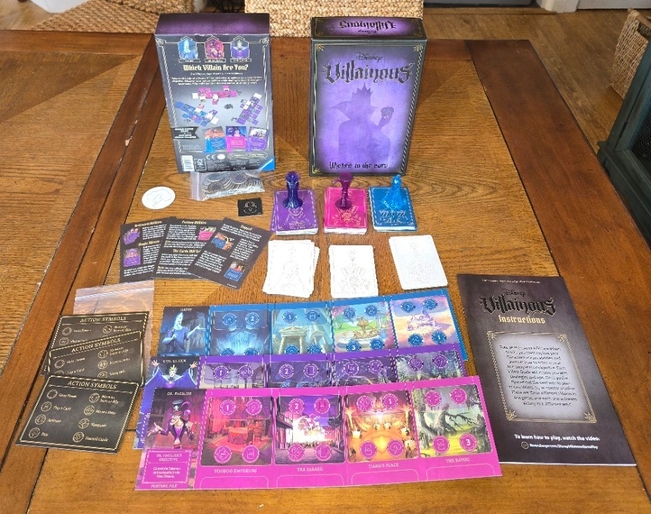 Disney Villainous Board Game: Wicked to the Core by Ravensburger. Great Shape!
