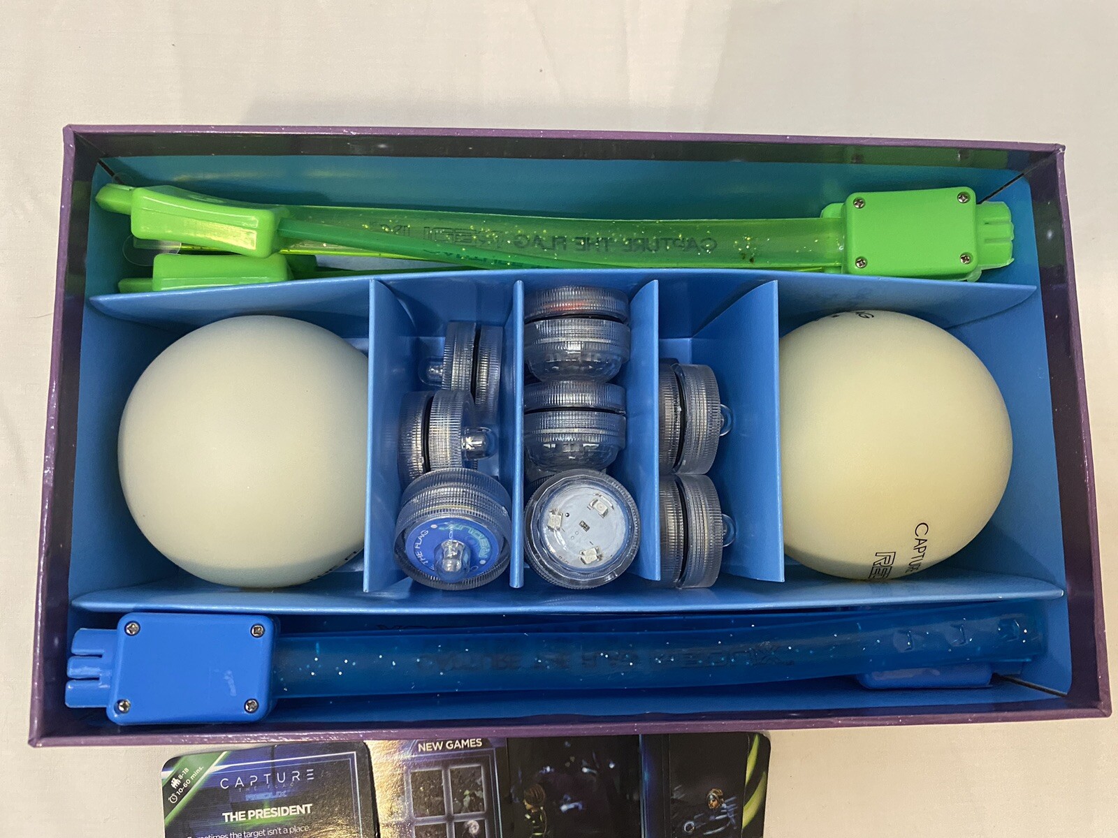 CAPTURE THE FLAG REDUX Original Glow In The Dark Outdoor Game-Complete