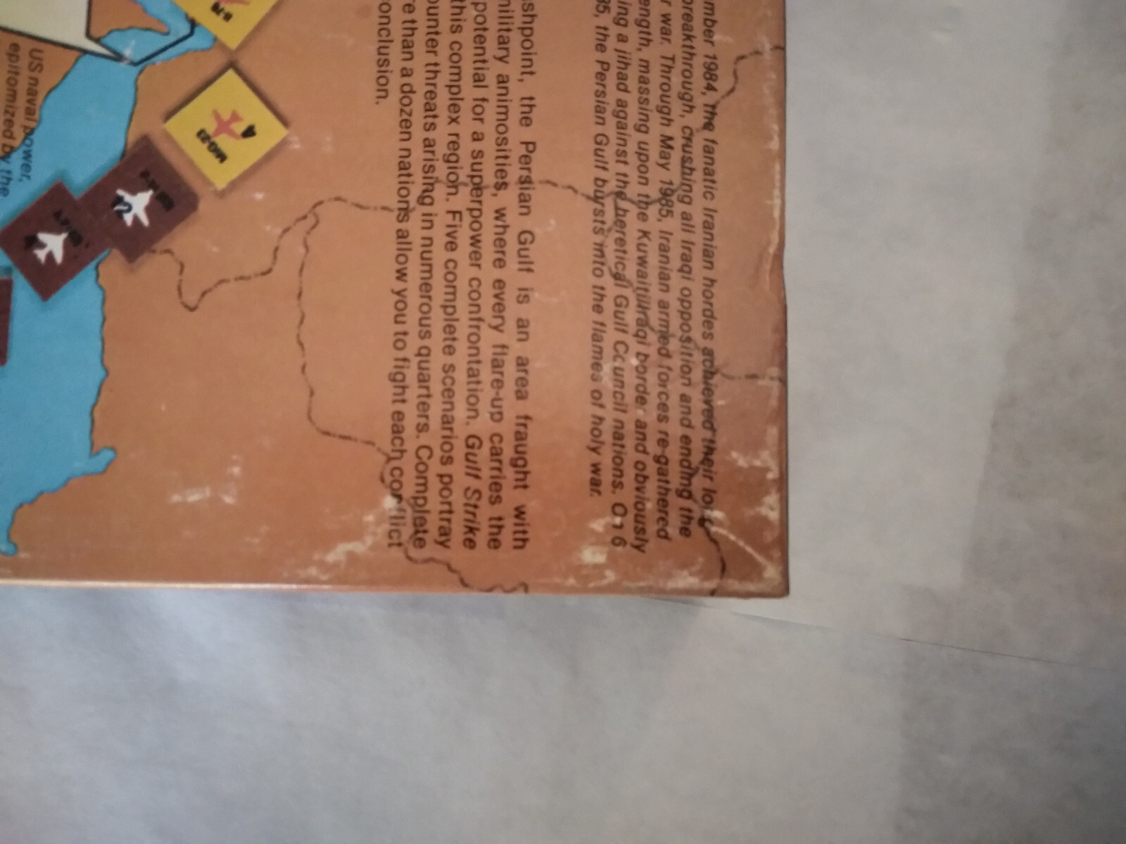 Gulf Strike VGI Game Vintage 1983 Complete Very Good Condition Mostly Unpunched