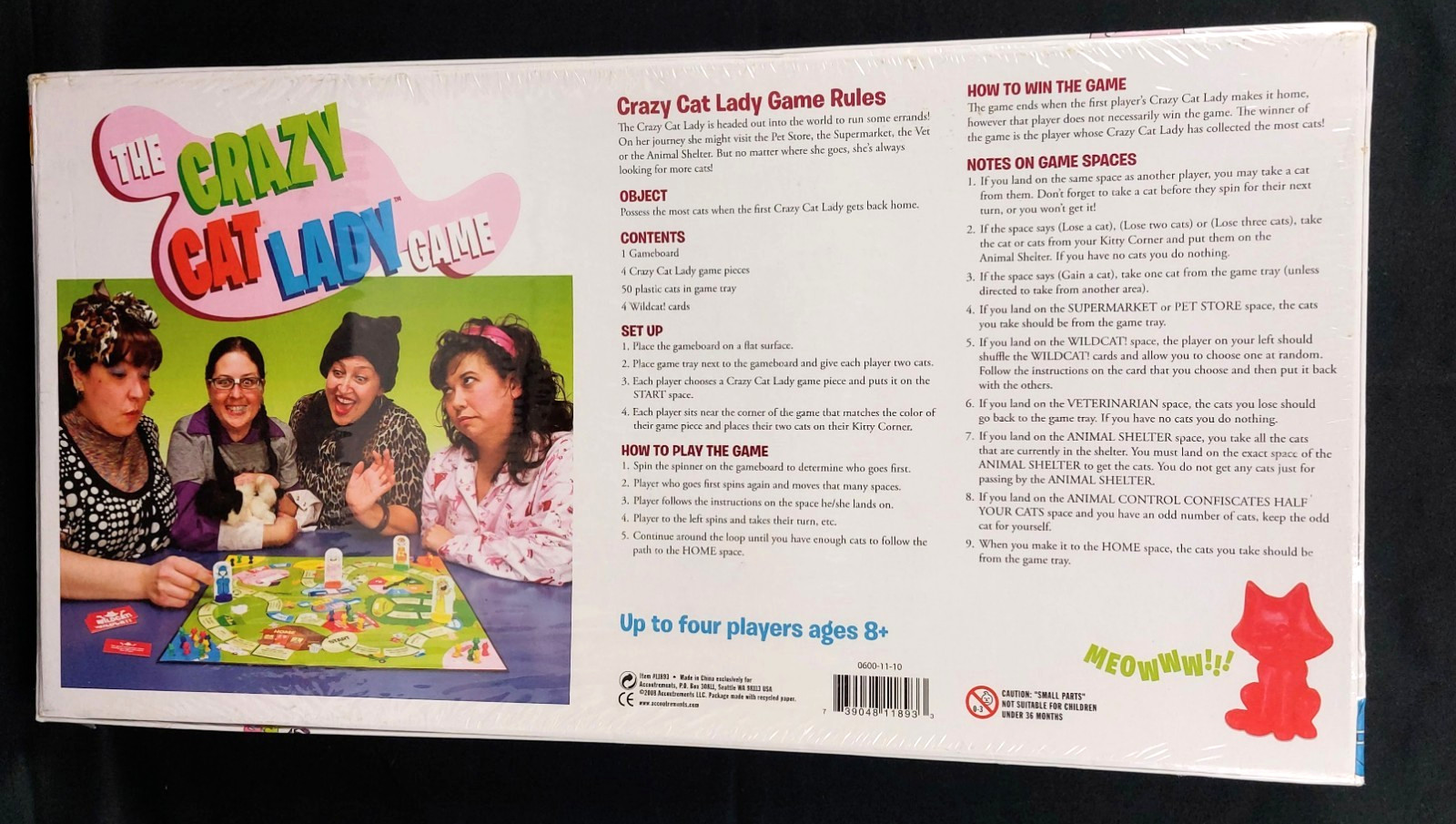 The Crazy Cat Lady Game Sealed Board Game Accoutrements 2008 Rare Cats