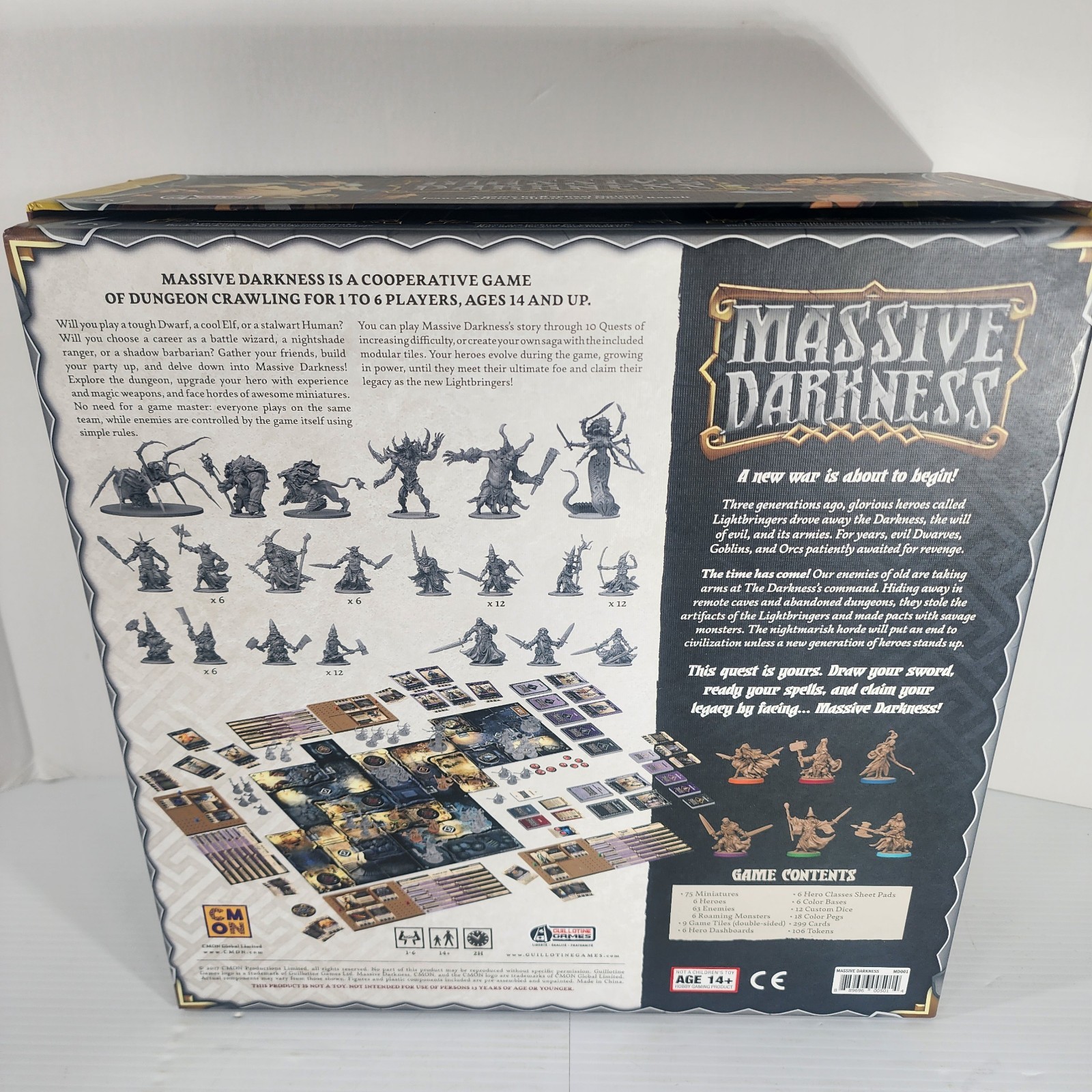 Massive Darkness Season 1 Core Box Base Fantasy Dungeon Board Game CMON Complete