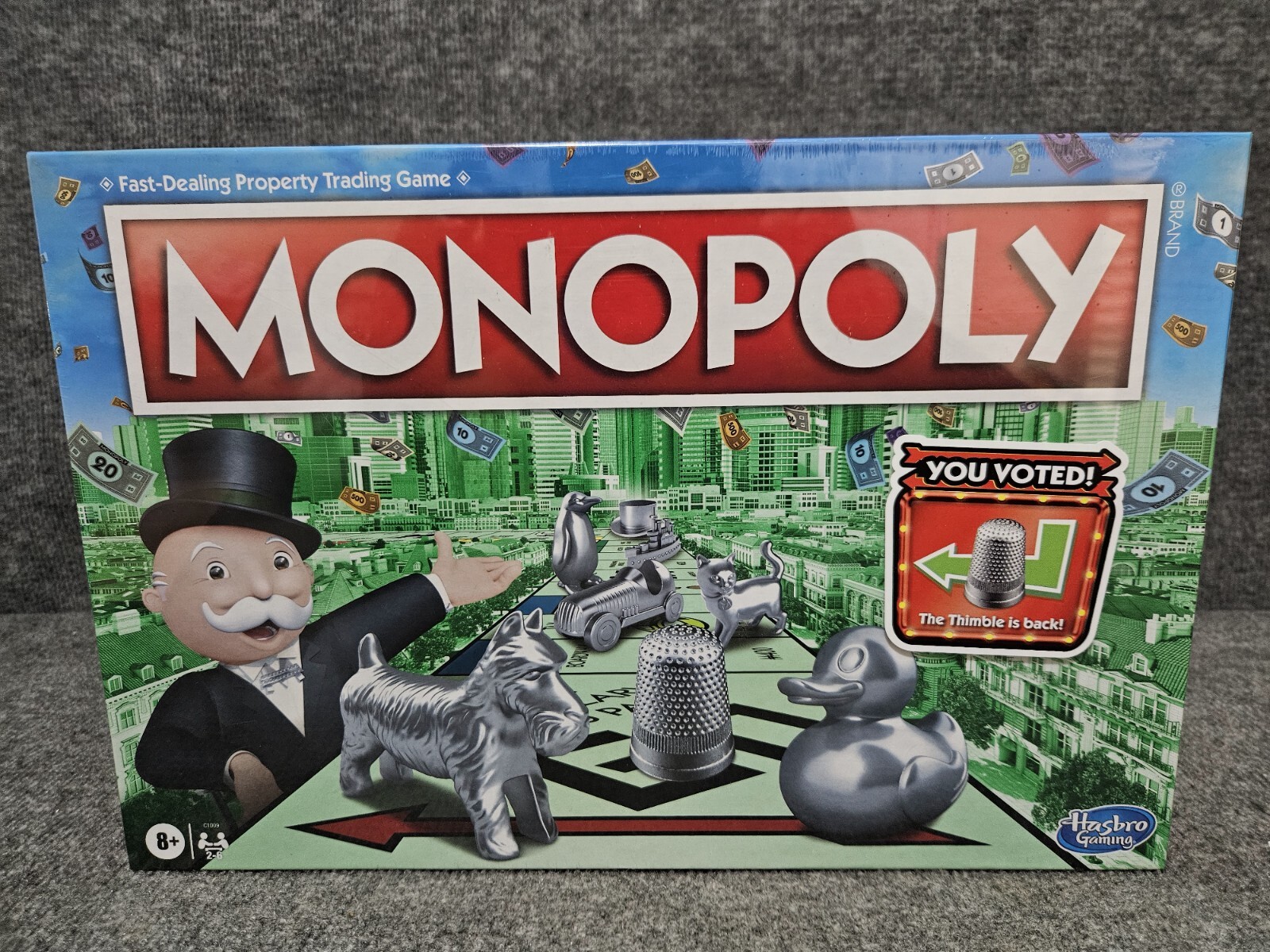 Hasbro Monopoly You Voted The Thimble Is Back Edition