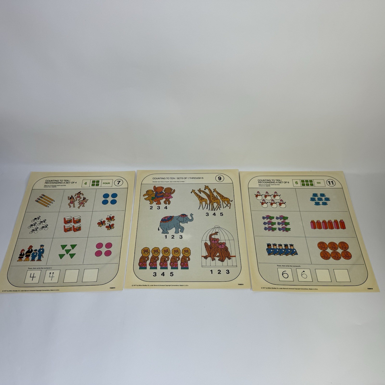 Milton Bradley Counting To Ten Write On Wipe Off Educational Game 1977 7688 0-10