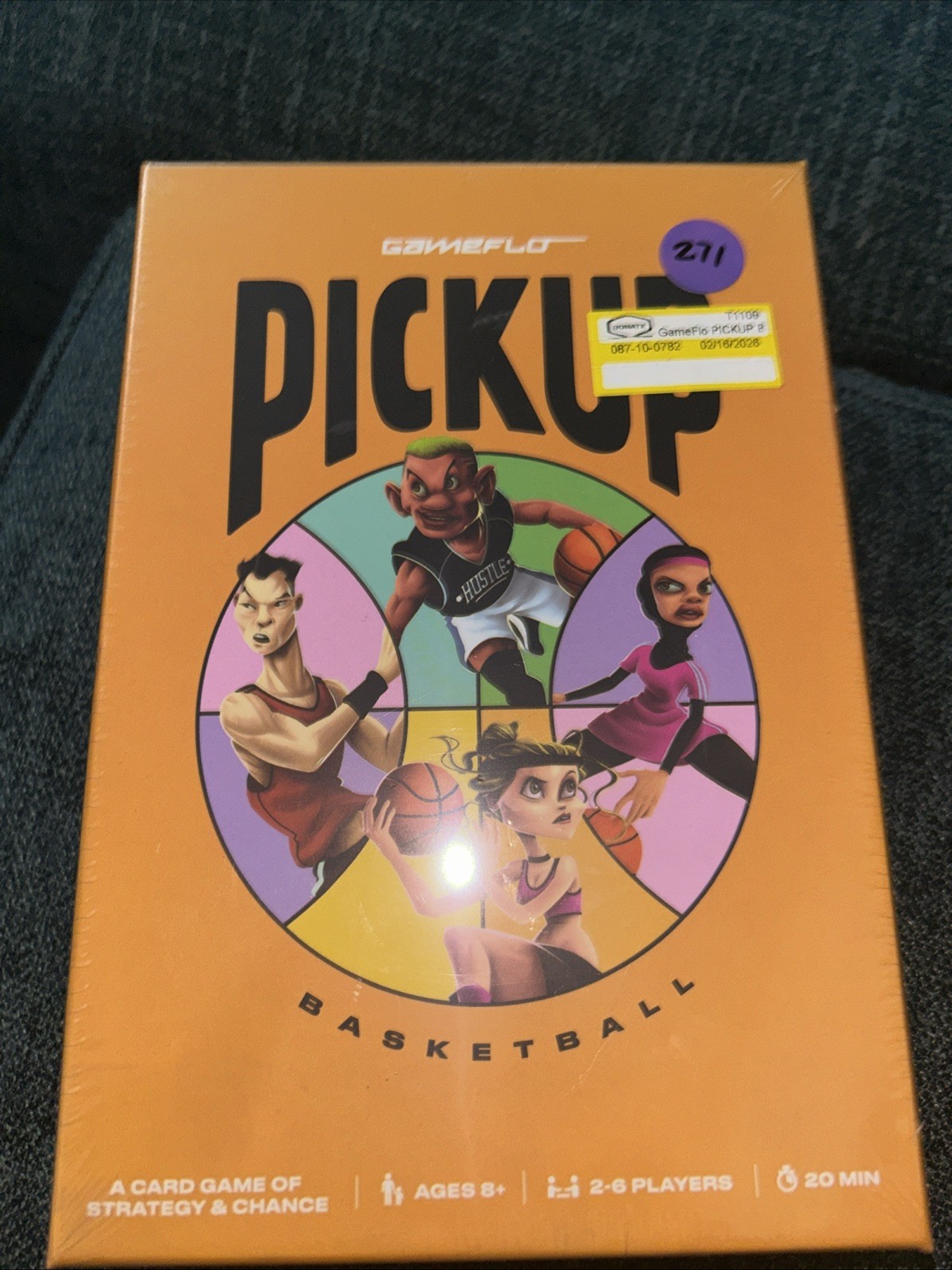 NEW GameFlo PICKUP Basketball Strategy Card Game 2-6 Players Factory Sealed