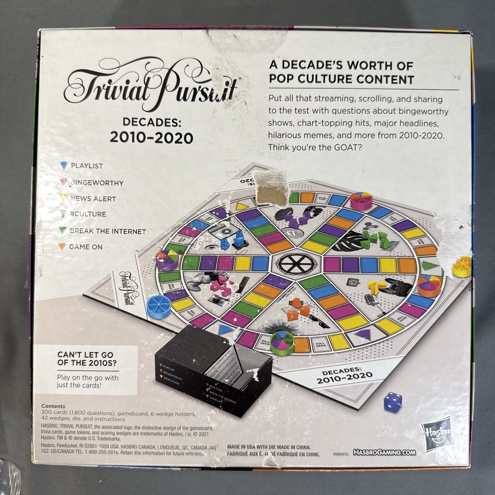 Trivial Pursuit Decades 2010-2020 Board Game Hasbro Pop Culture – NEW Open Box