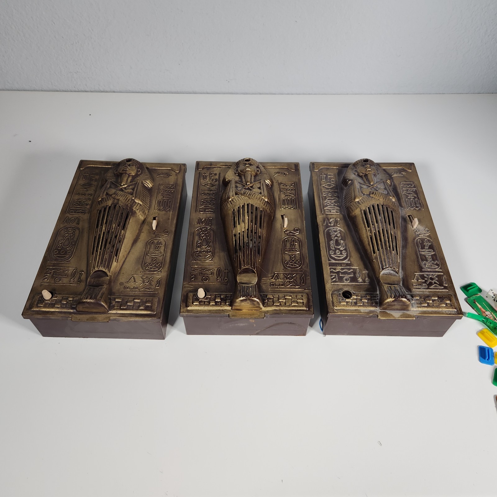 3 Milton Bradley Board Game – 1971 – VOICE OF THE MUMMY – w/Box For Parts AS IS
