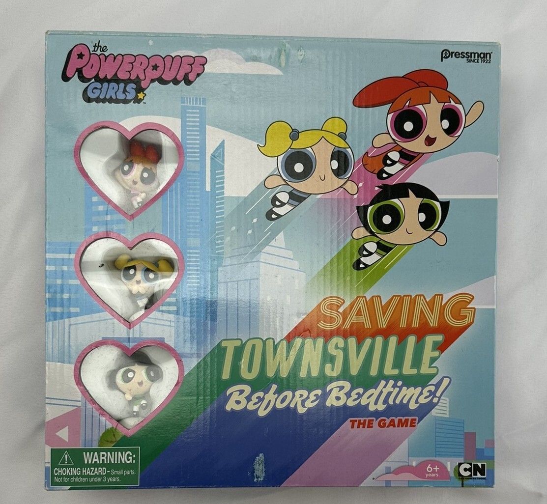 The Powerpuff Girls: Saving Townsville Before Bedtime Game Pressman Brand New
