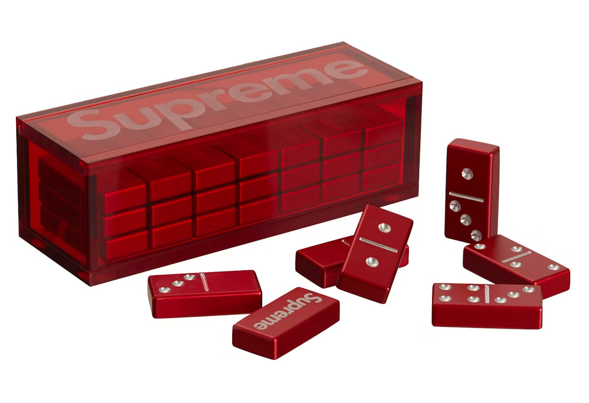 Supreme Aluminum Dominoes Set Red (FW22A16) New