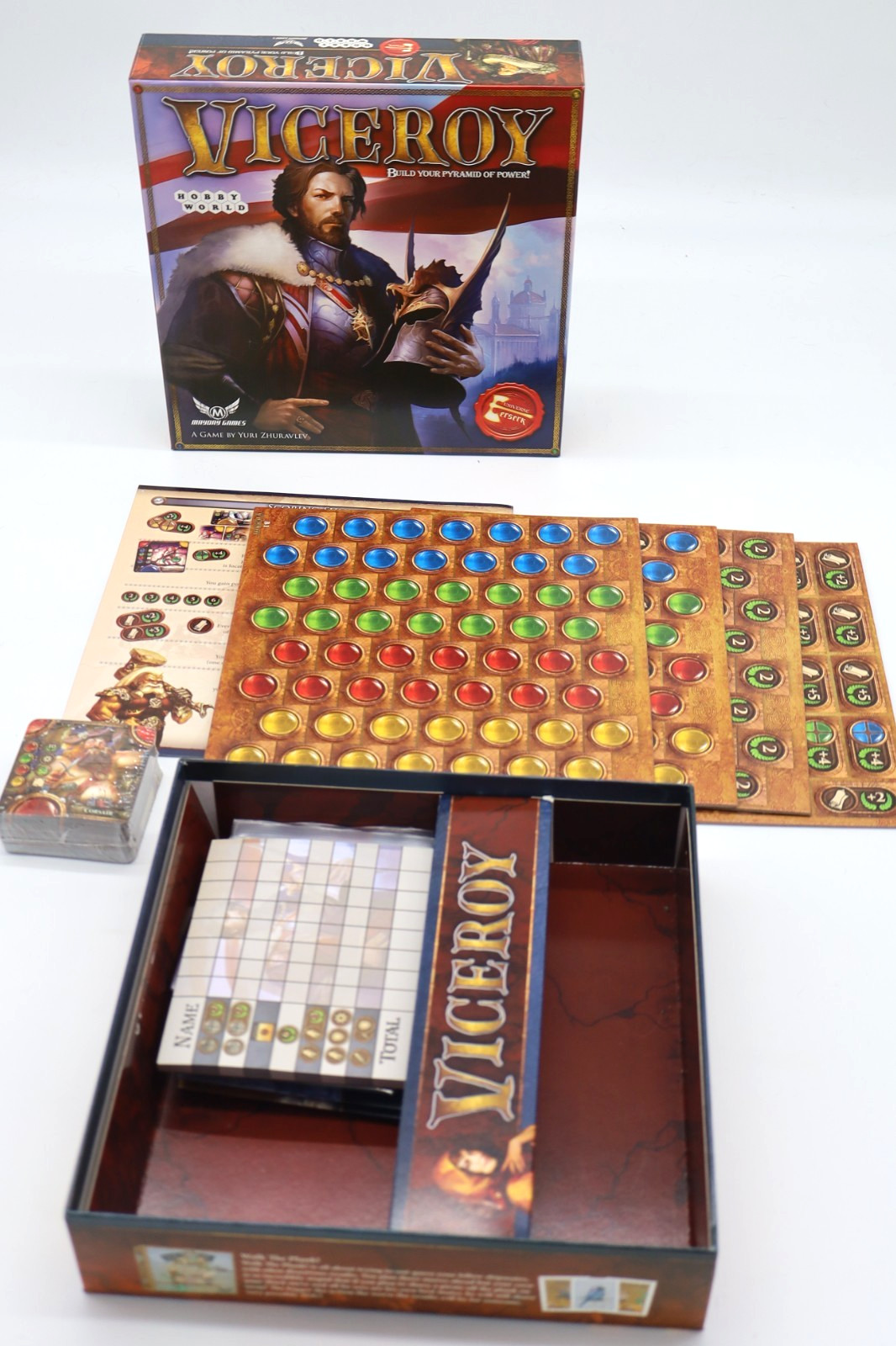 Viceroy Board Game Hobby World COMPLETE Unpunched Cards Sealed Pyramid Strategy
