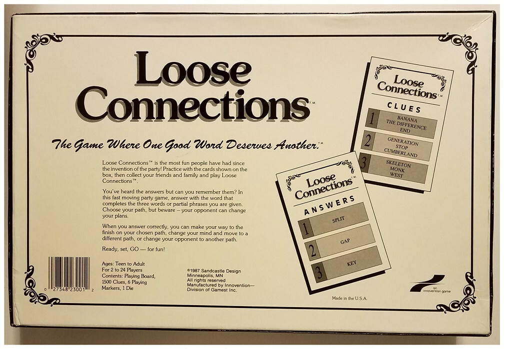 Loose Connections; the Game Where One Good Word Deserves Another (1987) Complete