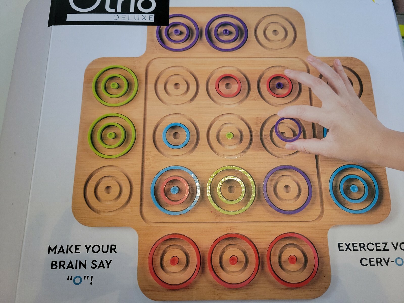 Otrio Deluxe – Strategy Game Wood Board Complete by Marbles Brain Workshop