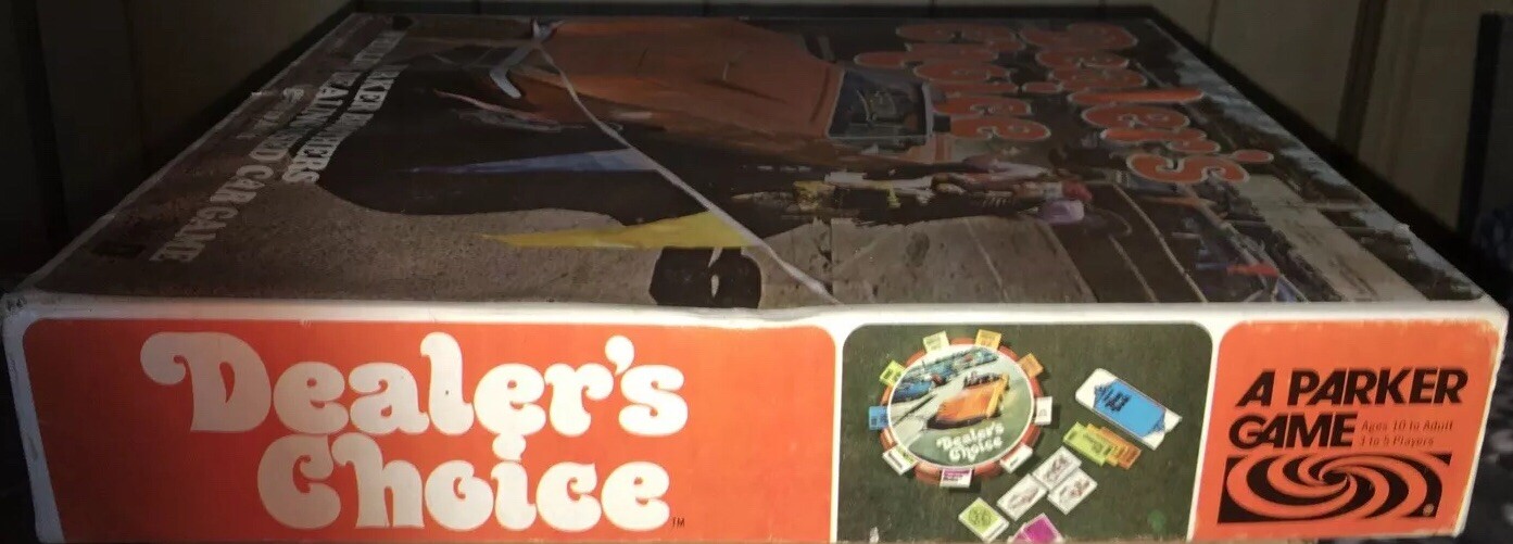 1972 Vintage Dealer’s Choice Game Parker Brothers Used Car Game No Instructions