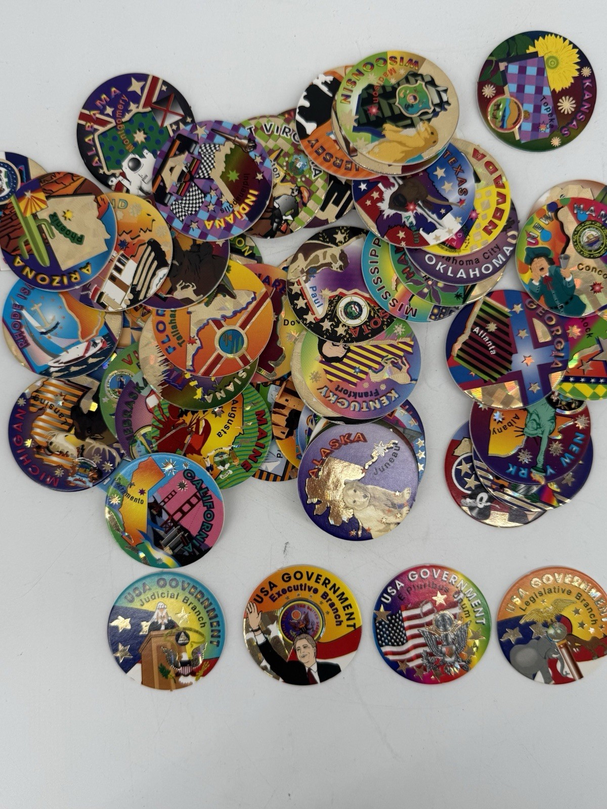 POGS United States of America 50 States & Government Branches Lot