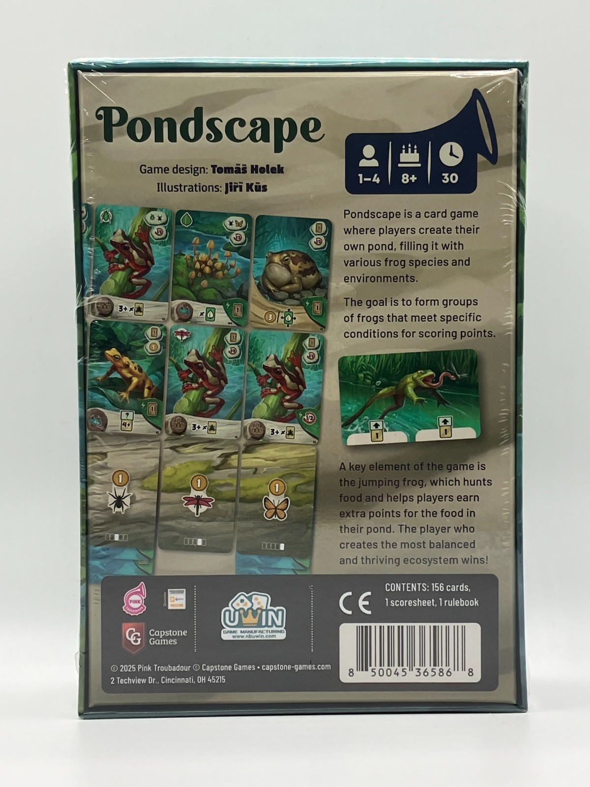 Pondscape by Capstone Games – Ecosystem Card Game 1-4 Player Strategy | New