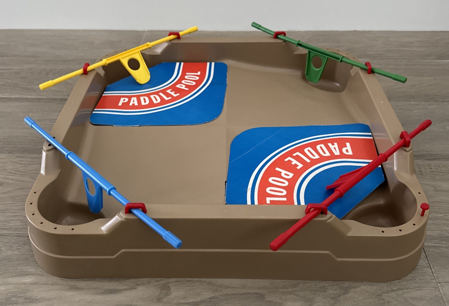 Paddle Pool Milton Bradley Board Action Ball Game Original Box 1970’s Read Below