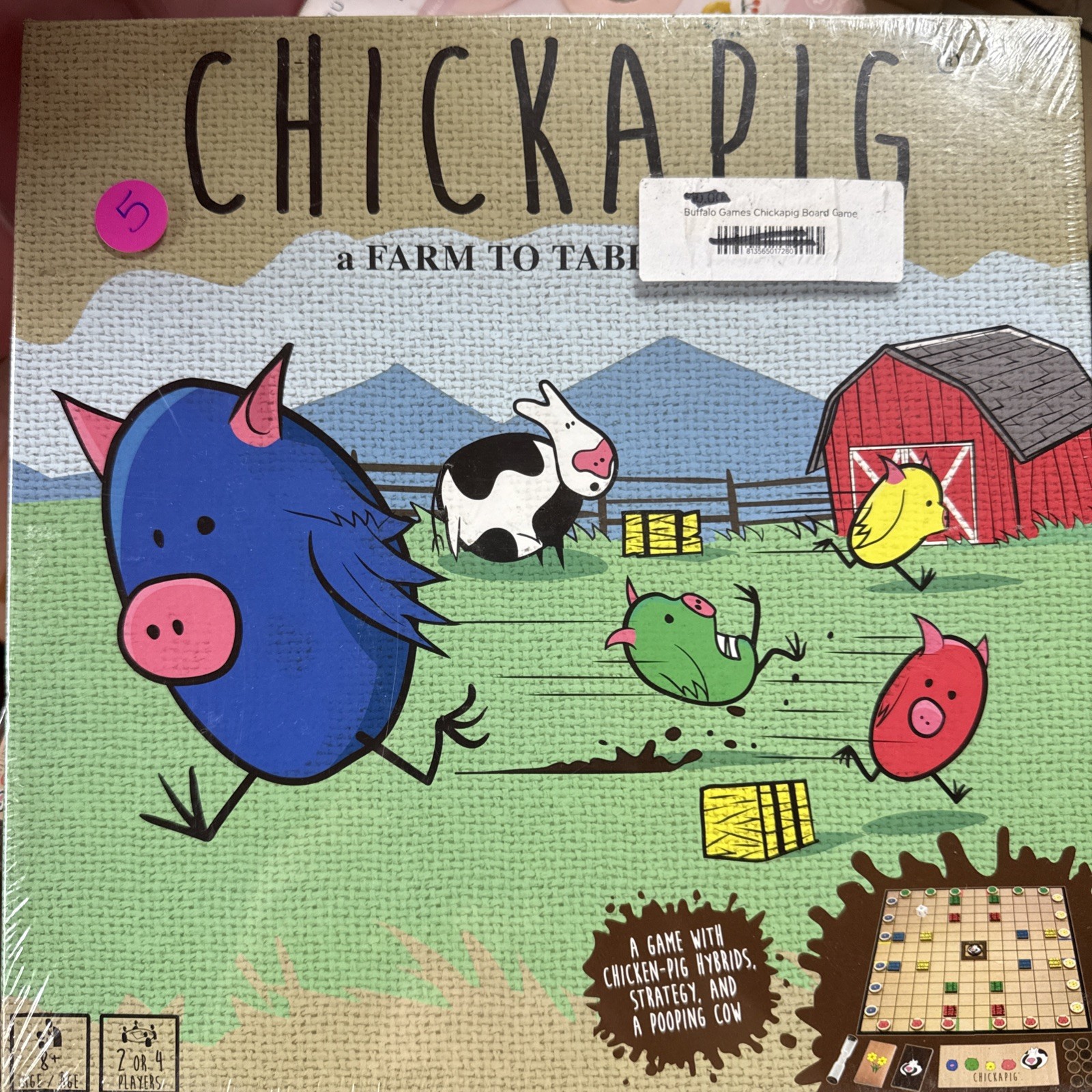 Buffalo Games Chickapig A Farm To Table Game Ages 8+ Family Board Game Sealed