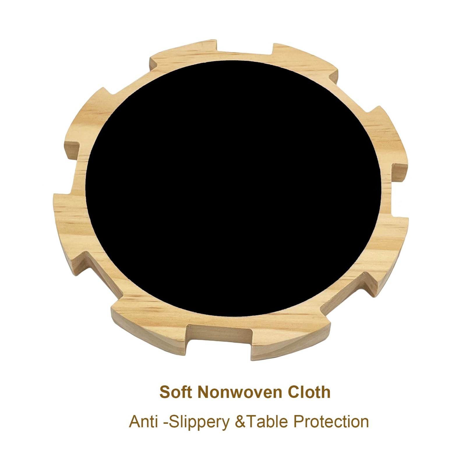 SUTIMSHE Wooden Hub Centerpiece for 6.5 x x 0.63 inches, Burlywood