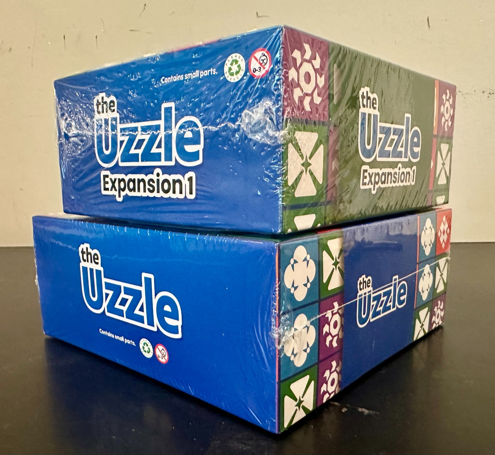 The Uzzle Family Block Puzzle Board Game + Expansion 1 Educational Game *NEW*