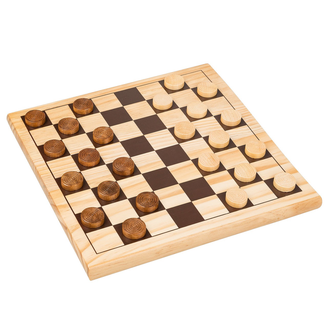 Chess & Checkers Game, 2 in 1 Wooden, FSC® 100%,