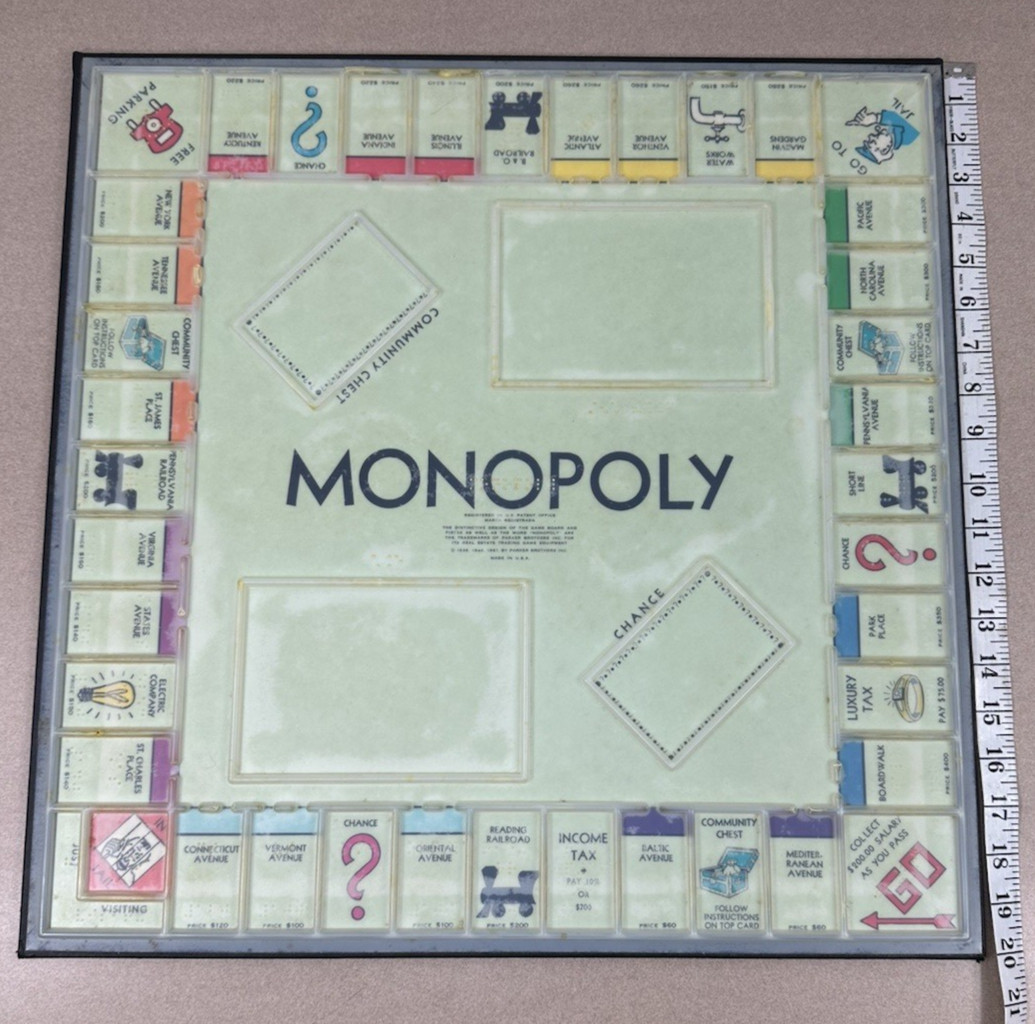 Vintage Braille and Low Vision Monopoly 1986 Regular Components Included READ