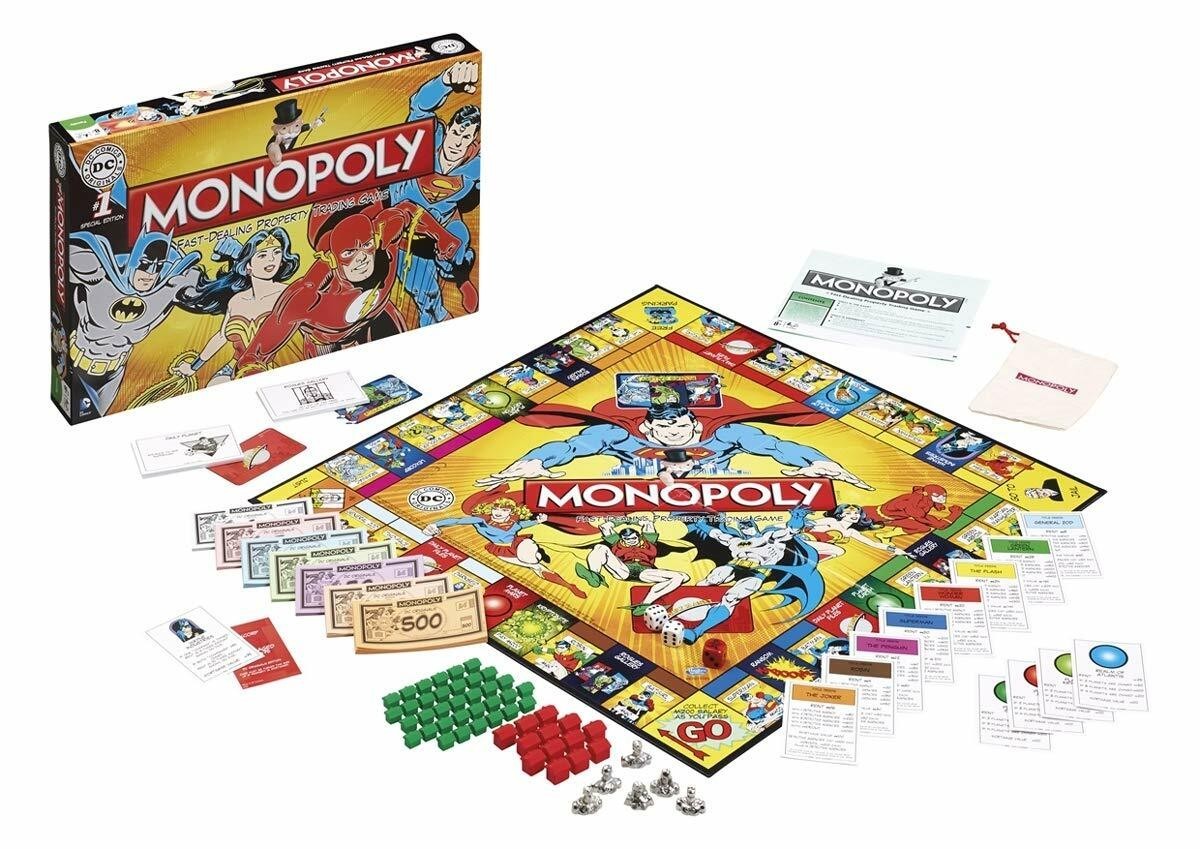 Monopoly DC Comics Special Edition Fast-Dealing Property Trading Board Game NEW