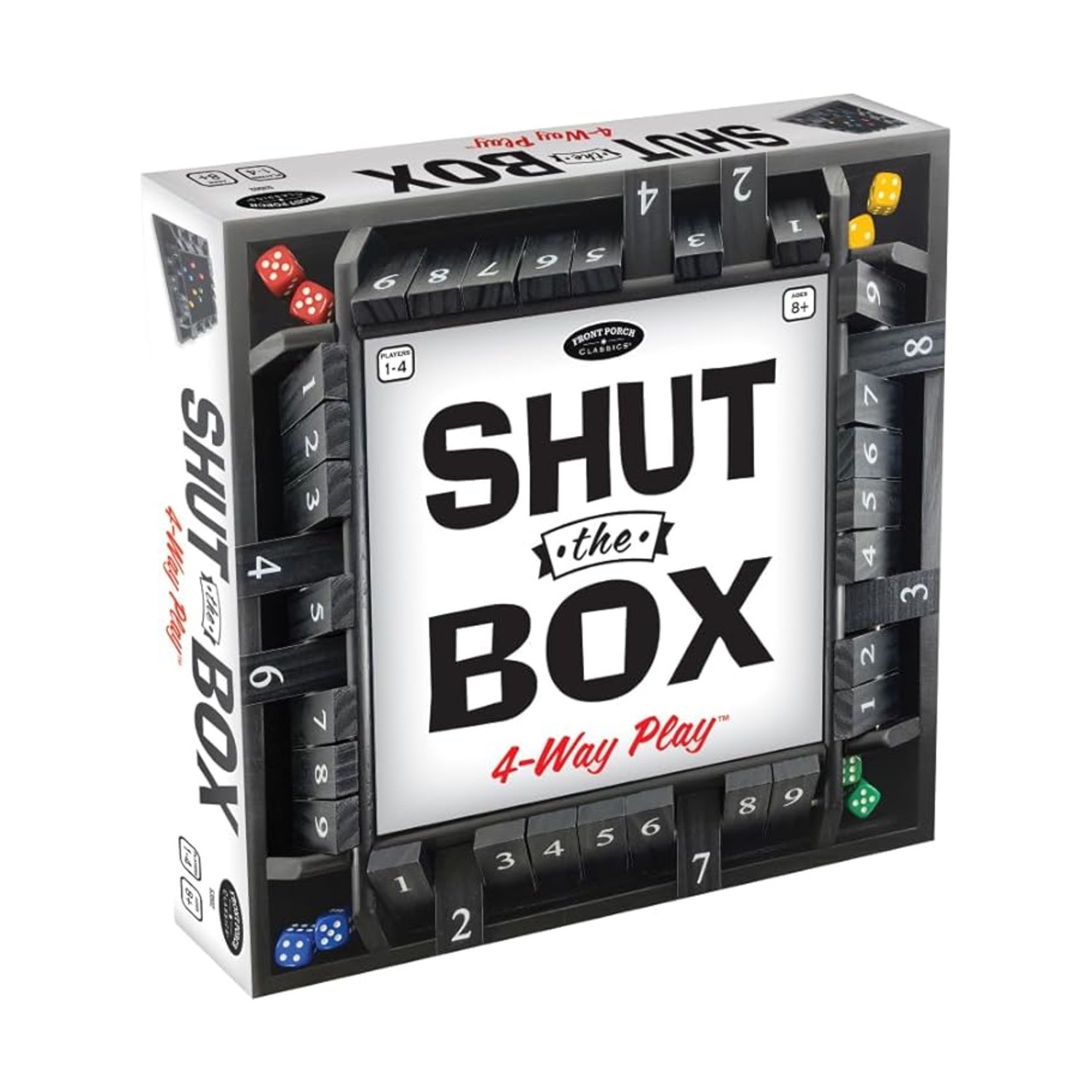 Front Porch Boardgame Shut the Box – 4 Way Play Box VG+/NM