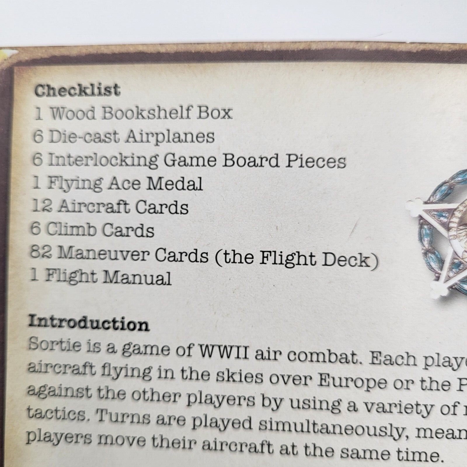 Sortie Bookshelf Edition WWII Aerial Dogfighting Game Front Porch Wooden Case