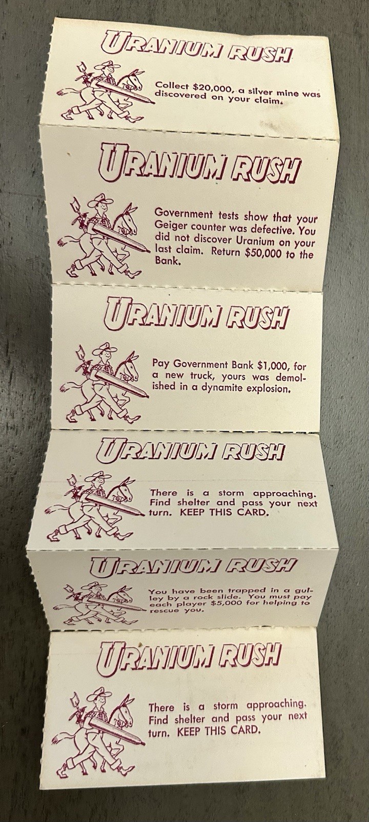 Unused Uranium Rush Board Game Rare In Any Condition!