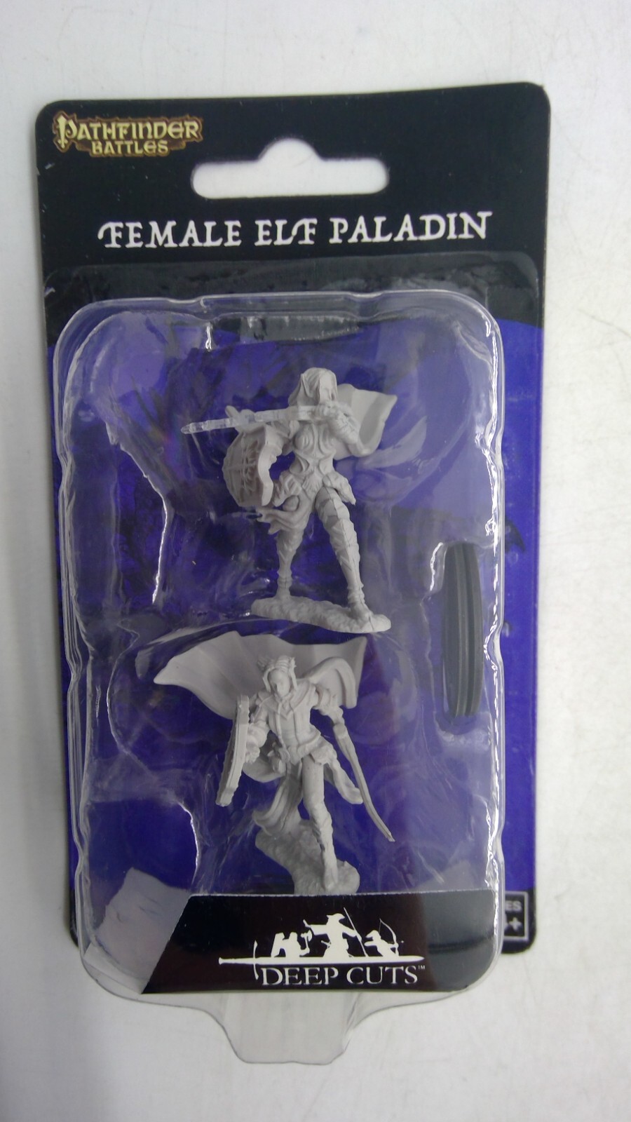 PATHFINDER BATTLES MINIATURE ~ FEMALE ELF PALADIN