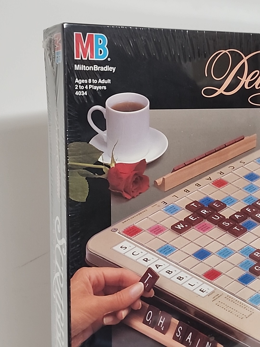 Scrabble Crossword Game Deluxe Edition Turntable 4034 1989 Milton Bradley Sealed