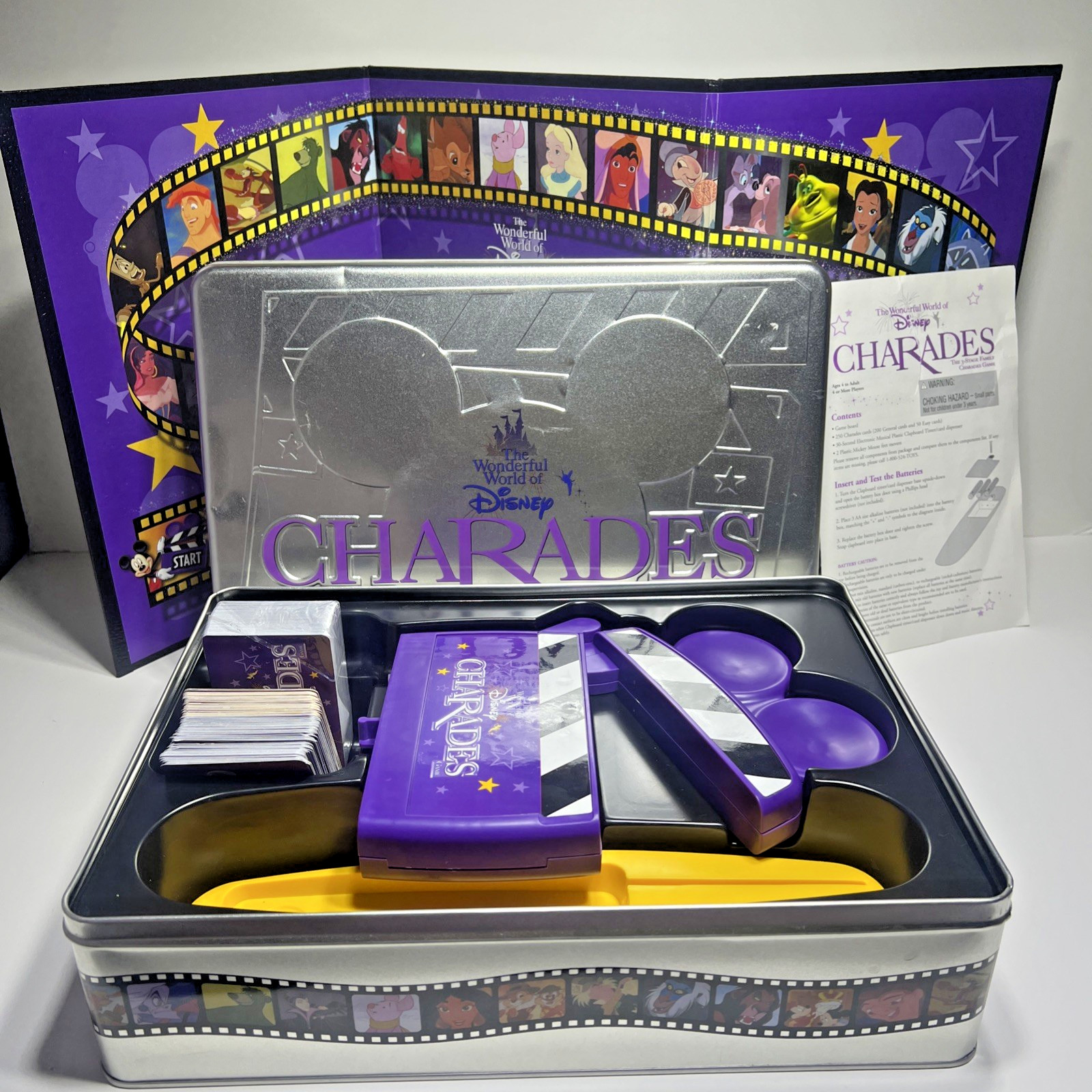 Mattel – The Wonderful World of Disney Charades Game – Vintage 1999 Tin Complete