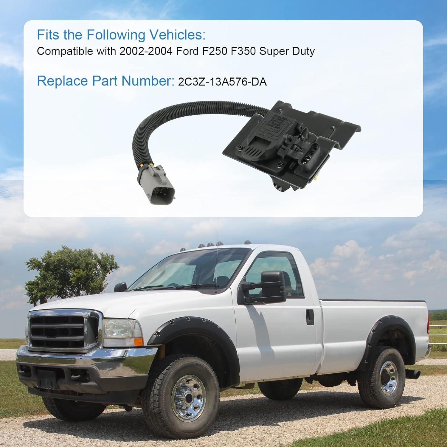4 & 7 Pin Trailer Tow Wiring Harness Plug Compatible with 2002-2004 Super Duty